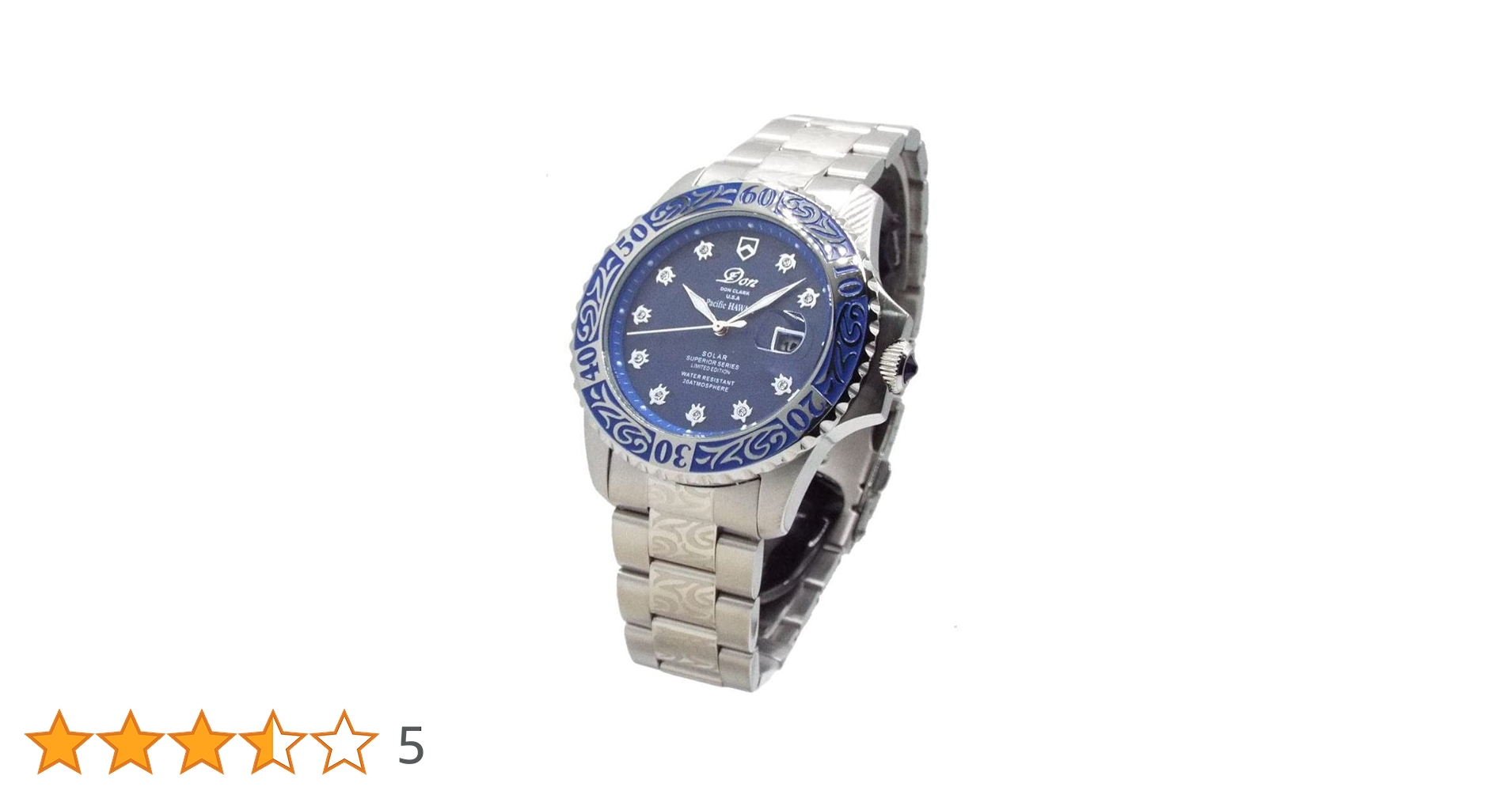 Amazon.co.jp: Dunk Clark Men's Solar Watch, Hawaiian Jewelry