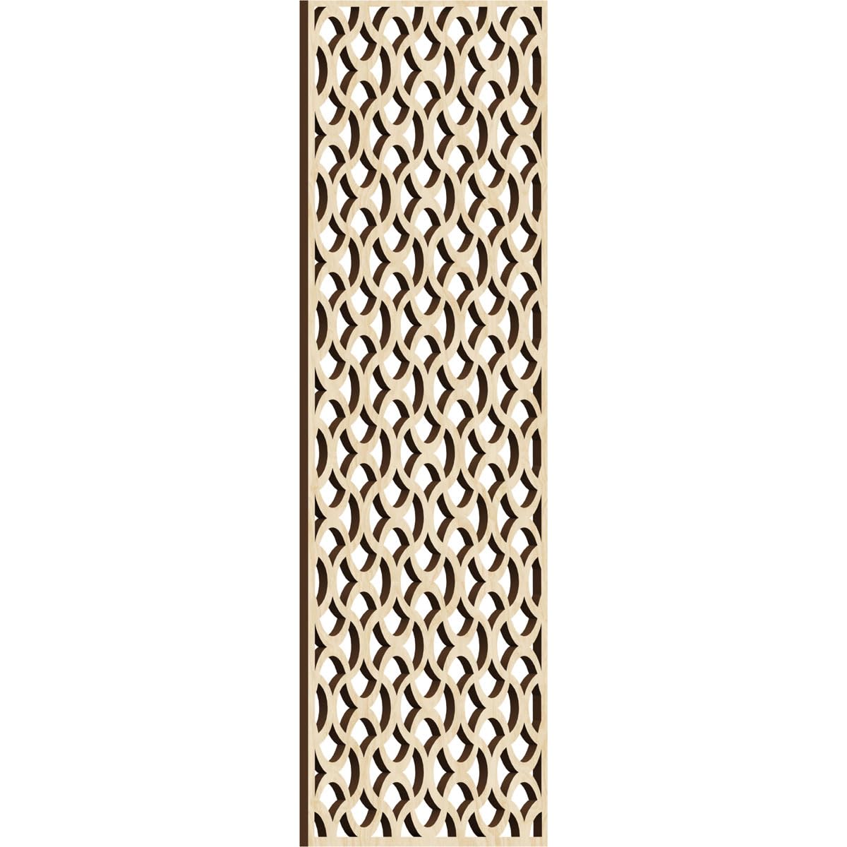 Resort Decorative Pierced Fretwork Wood Wall Panels, 13 3/8"W x 34 3/8"H x 3/8"T, Birch
