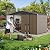 DWVO 10x8ft Metal Outdoor Storage Shed, Waterproof Tool Shed Heavy-Duty Storage Unit with Lockable Door and Vents, Ideal for Bicycles, Tools, Lawnmowers, Backyards, Patios, Lawns - Brown