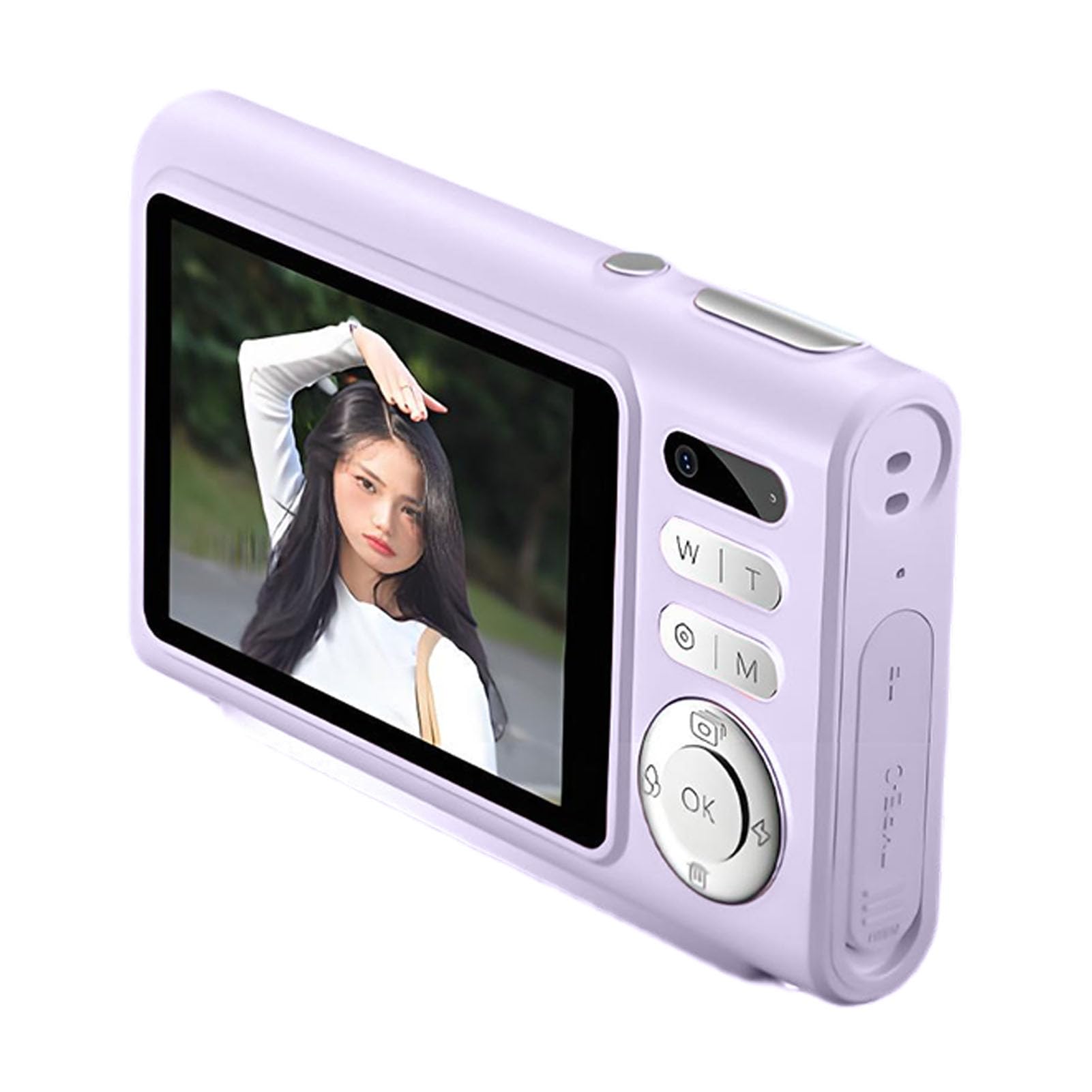 Fotocamera Digitale 4K per Vlogging e Fotografia, Doppio Autofocus da 64MP con Zoom Digitale 16X, Fotocamera da Viaggio Portatile con Trasferimento File Facile per Principianti e Viaggi