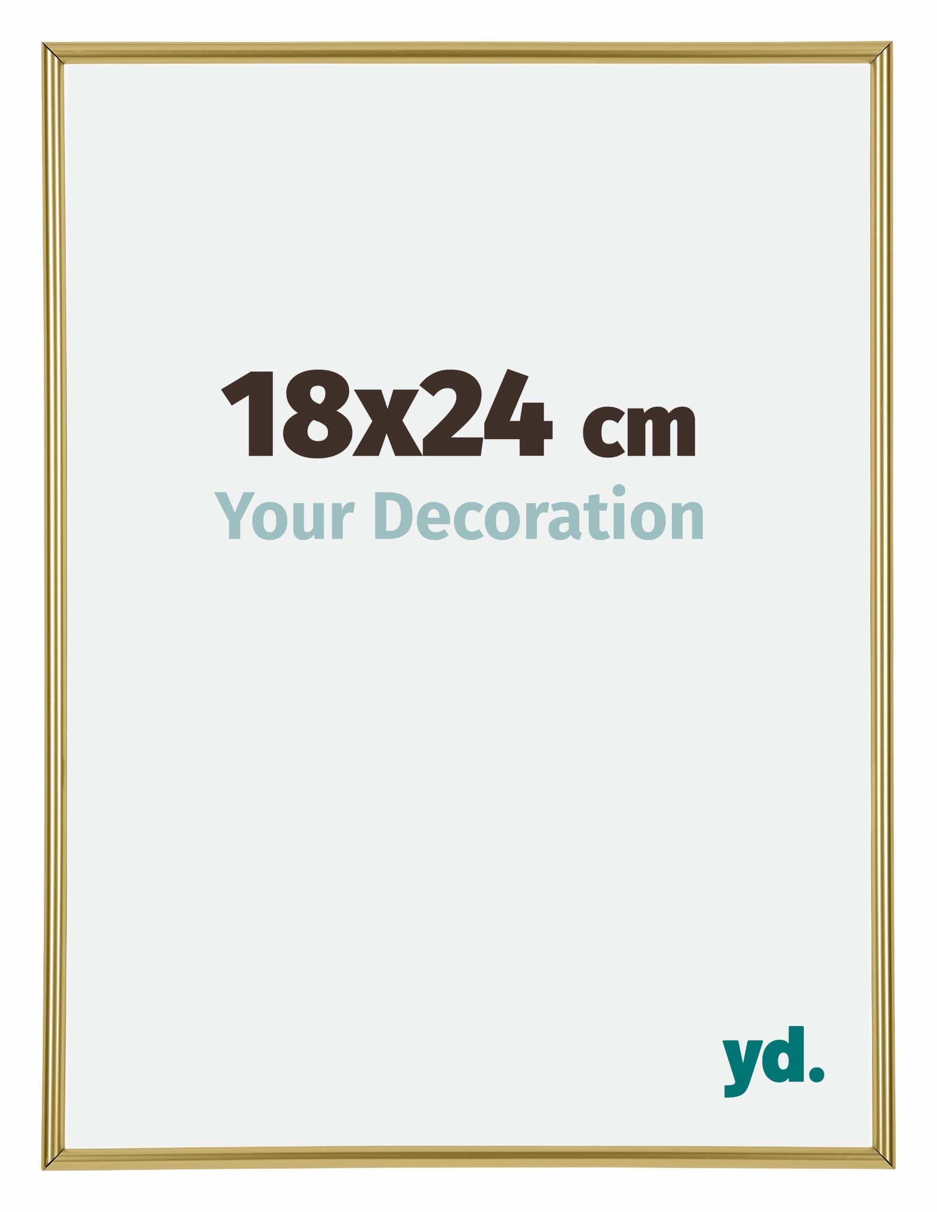 Your Decoration - Picture Frame 18x24 cm - Gold - Decorative Wall Frame in Plastic with Antireflection - Frame 18x24 - Annecy — image 1