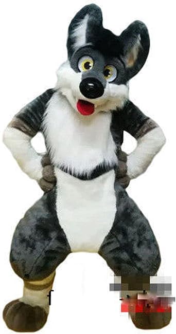 Digitigrade Bent Grey Dog Fursuit Fullsuit Teen Costumes Full Furry Suit Furries Anime Costume Bent Legs Angel Dragon