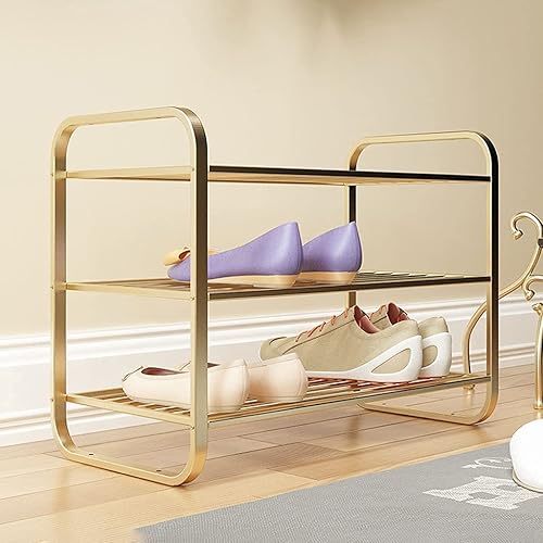 Miniatura 2 de Zapatero organizador de 3 niveles de metal para zapatos, organizador de almacenamiento de pie para entrada, pasillo, sala de estar, dormitorio,