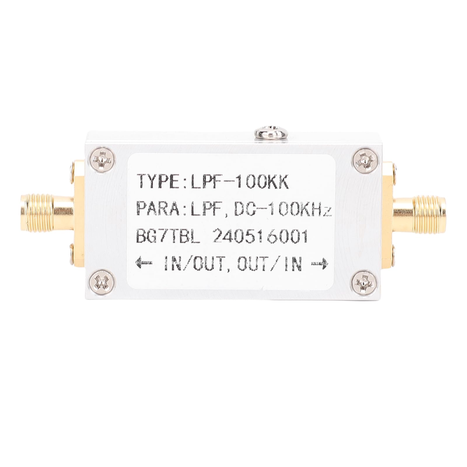 Generic 100KHZ Tiefpassbandfiltermodul SMA 100K Tiefpassfilter Stabile Signalübertragung Aluminiumlegierung