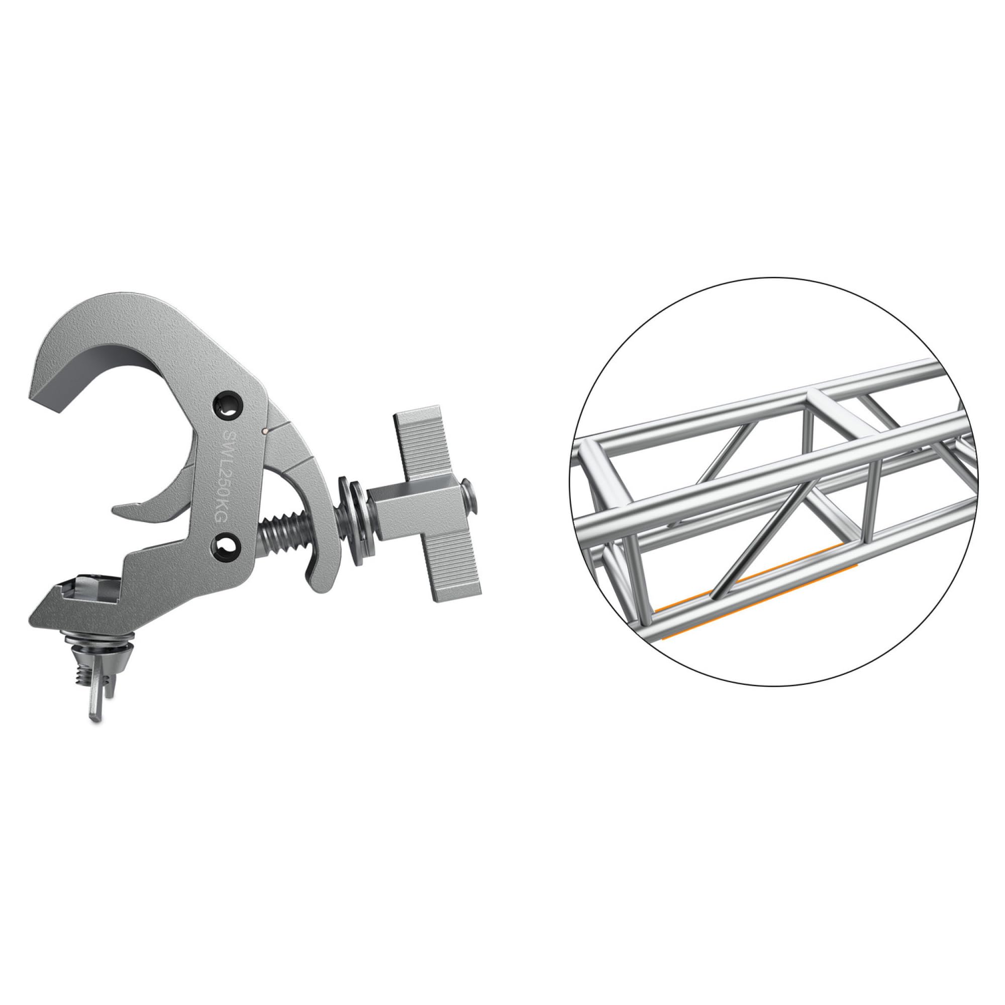 Morsetti Per Luci Da Palco - 2Pack, Per Tralicci 40-52mm, Alluminio - Foto 3