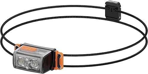 FLEXTAILGEAR Linterna frontal ultraligera de 1 a 600 lúmenes, linterna frontal recargable USB-C para exteriores con luz blanca y roja, diadema