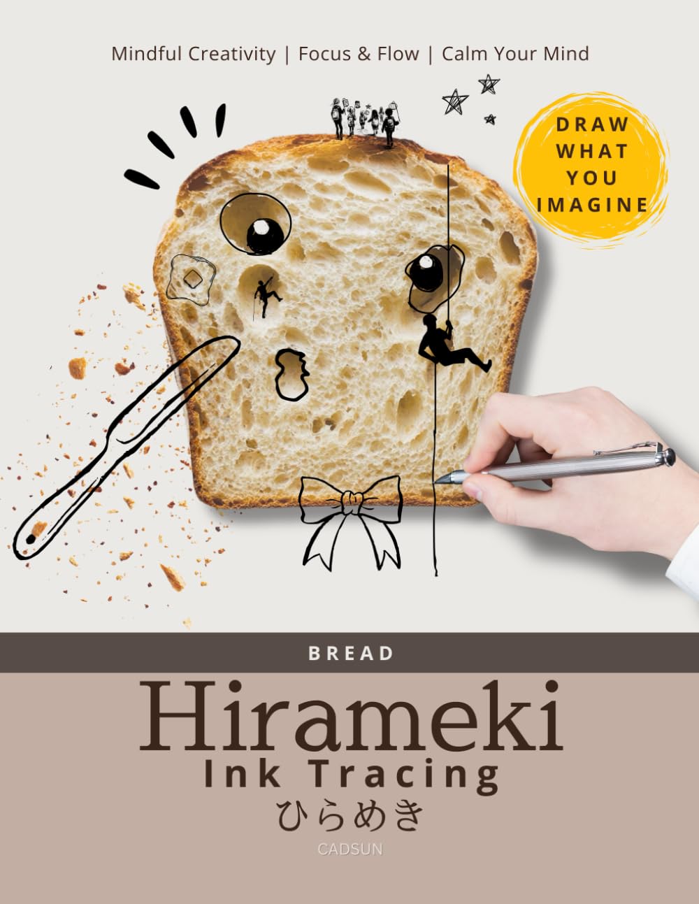 Hirameki Ink Tracing: Bread Textures Unleashed: Spark Mindful Creativity and Draw Your Imagination