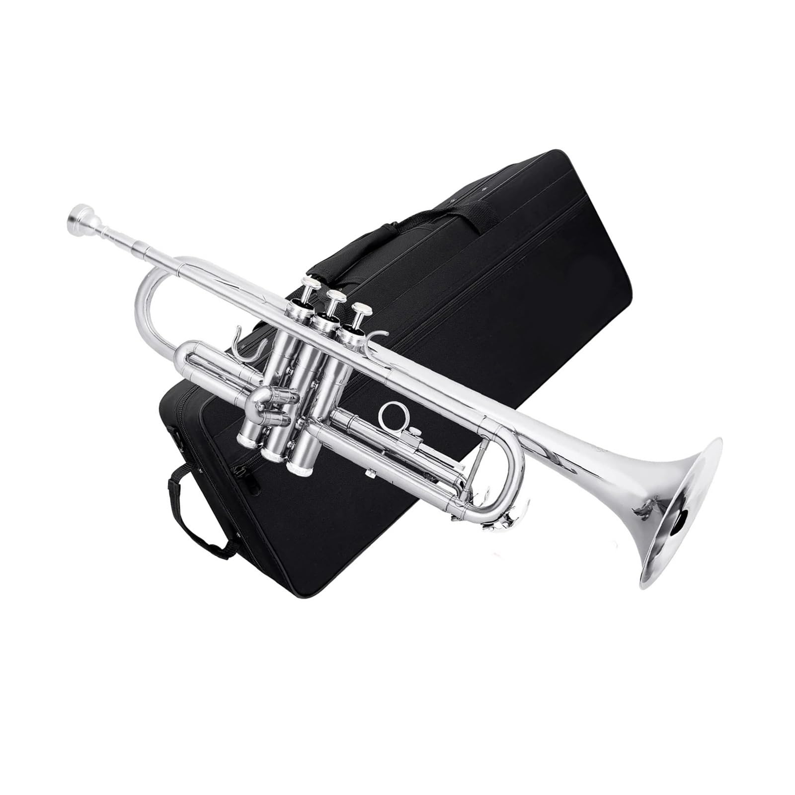 Tromba D'argento In Ottone Si Bemolle Set Standard Per Principianti Con Scatola Ensemble Di Trombe Standard