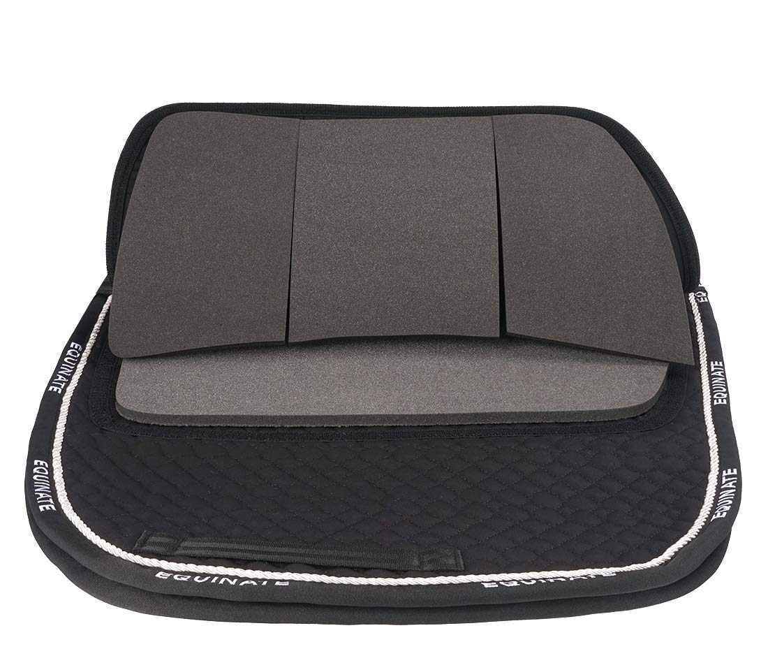 Equinate 3 Zonen Korrektur Schabracke Allround mit 8 Memory Foam Einlagen zur Sattelanpassung
