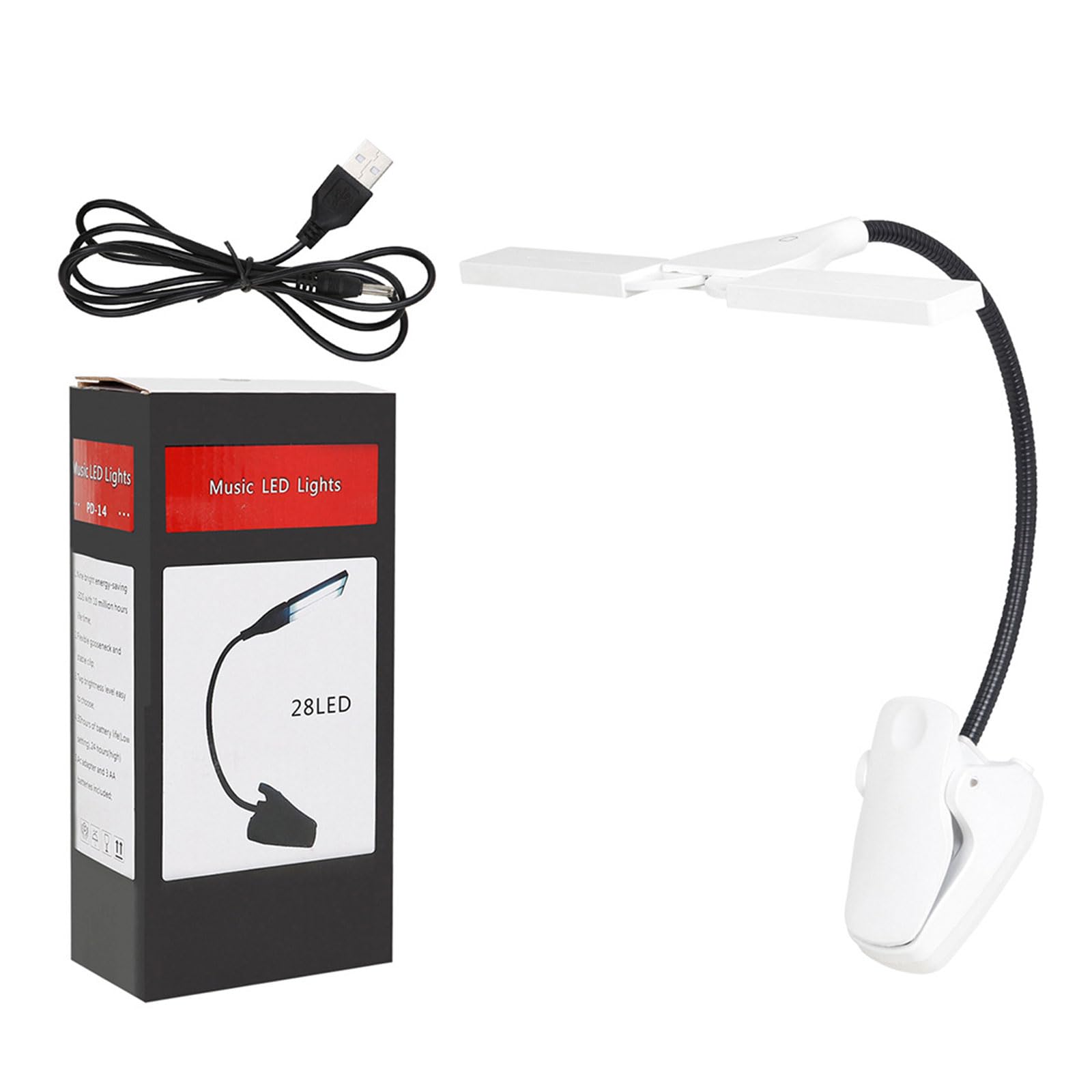 mioosho Clip on LED Book Lights Musician Lamp Flexible Music Stand Light Rechargeable Music Stand Lamp for Musician, Piano Playe