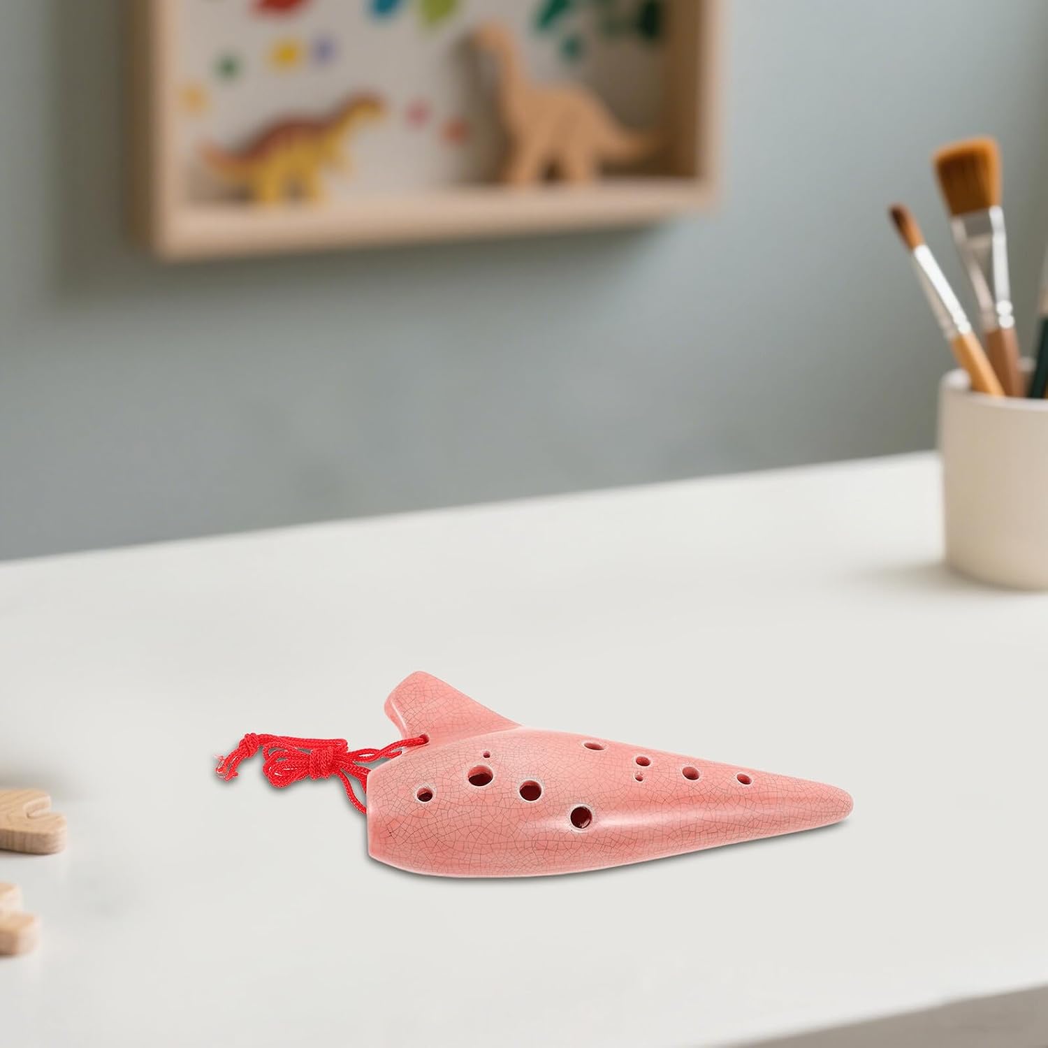 Abaodam 12-hole Ceramic Ocarina Flute Alto for Beginners, Educational Wind Instrument and Adults, Musical Woodwind Instrument Set, Suitable for Practice and Learning