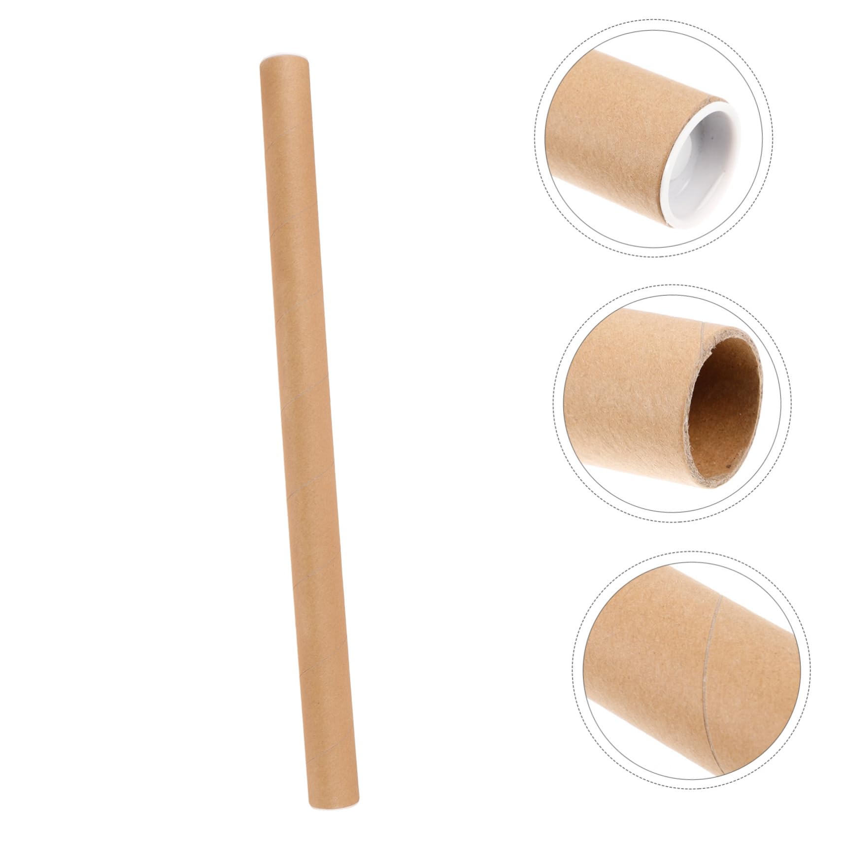 Operitacx Mailing Tubes Round Paper Tube Art Carrying Case Lids for Shipping Rolls
