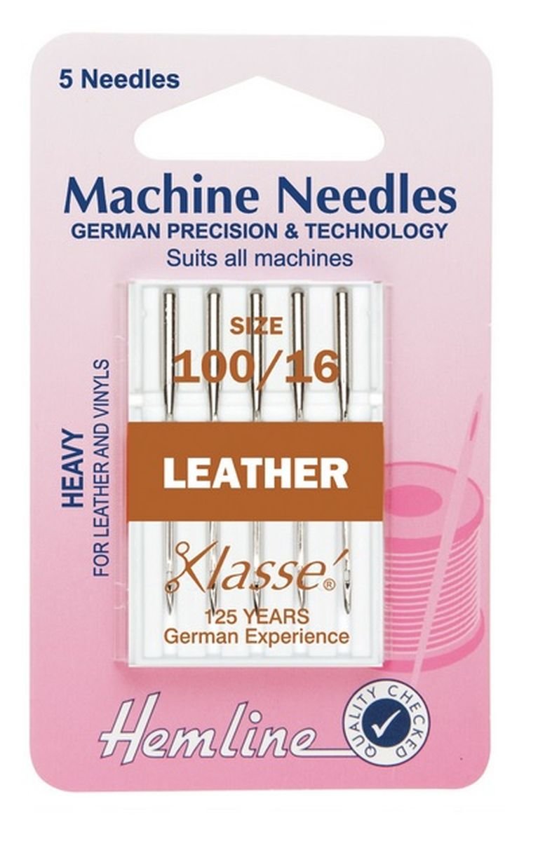 Hemline Machine Needles - Leather 100/16 (Heavy)