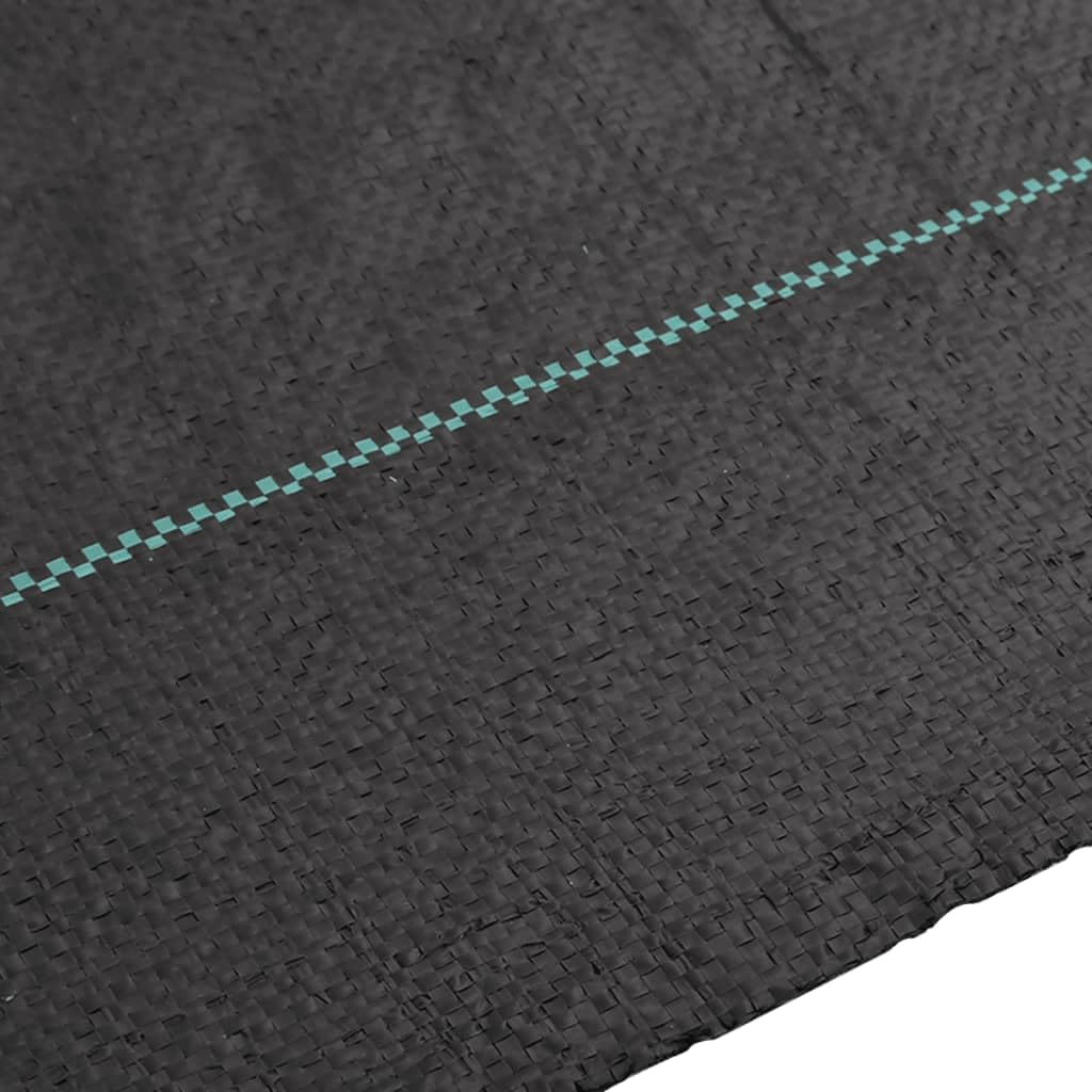 Fieltro para malas hierbas para jardín, color negro, de polipropileno, 1 x 100 m, 100 g m2, resistente al agua, para jardín, bancal, terraza, caminos, protección contra malas hierbas