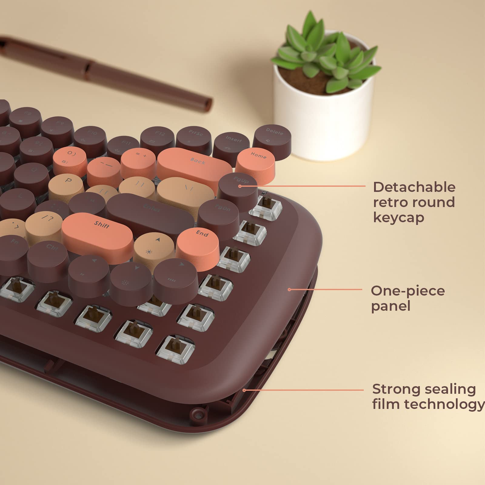 Amazon | STOGA ゲーミングキーボード チョコレート タイプライター