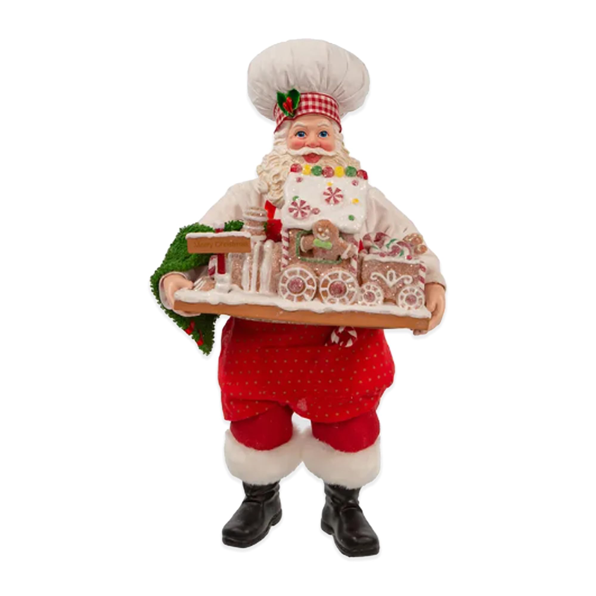 Amazon.com: Kurt Adler 11-Inch Fabriché Santa with Gingerbread