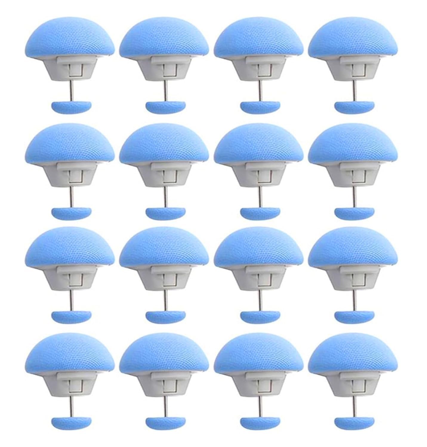 16 Pieces Blanket Clips - Anti-Slip Duvet, Quilts, Bedsheets, Curtains Holding Pin - Mushroom Shape Bed Sheet Fasteners (Blue)-image-32