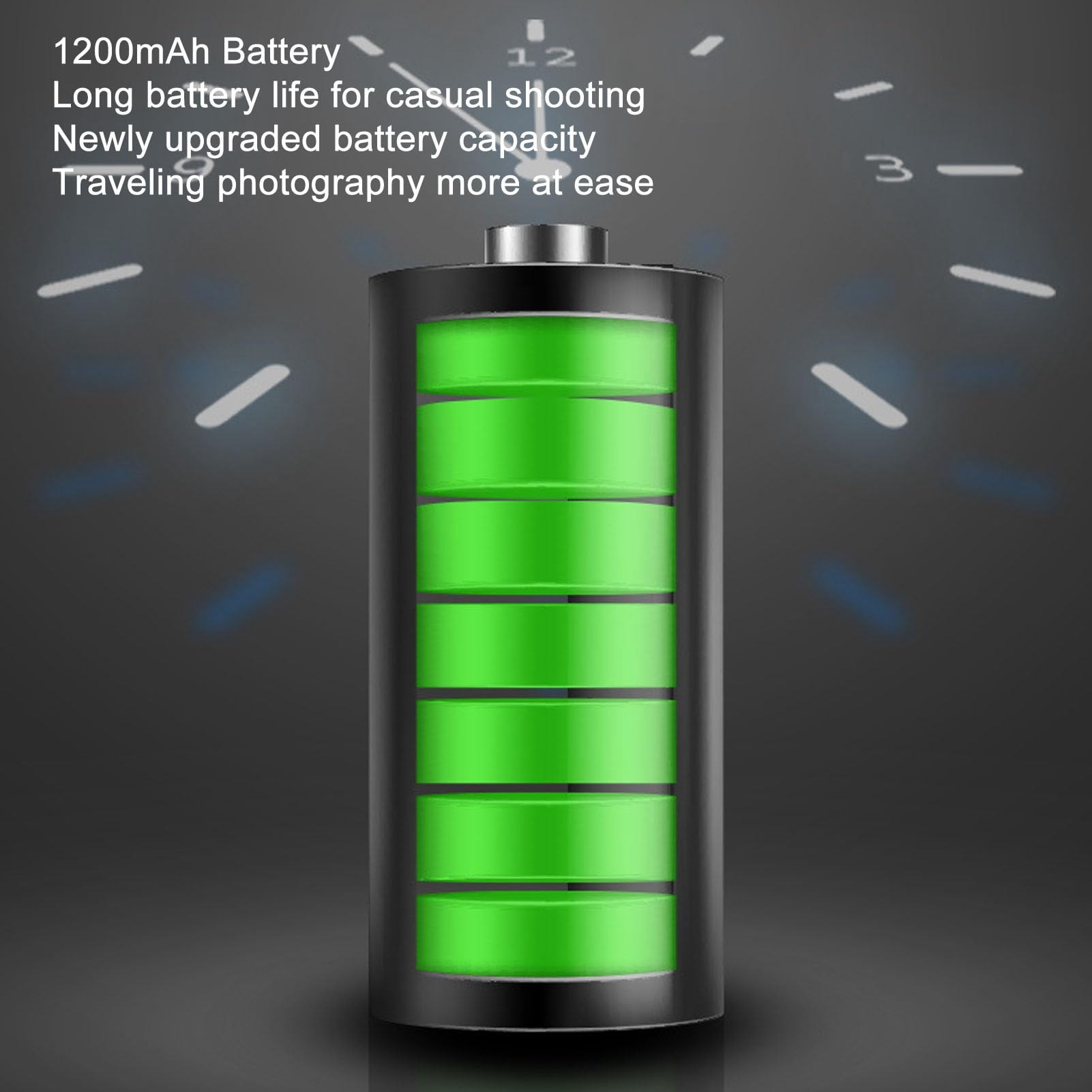 Sxhlseller 64MP 4K Aparat Cyfrowy, Wiele Interfejsów rozszerzeń Funkcja Filtra Kosmetyczna 1200 MAh Smart Cyfrowa Kamera Cyfrowa do Podróży (BLACK)