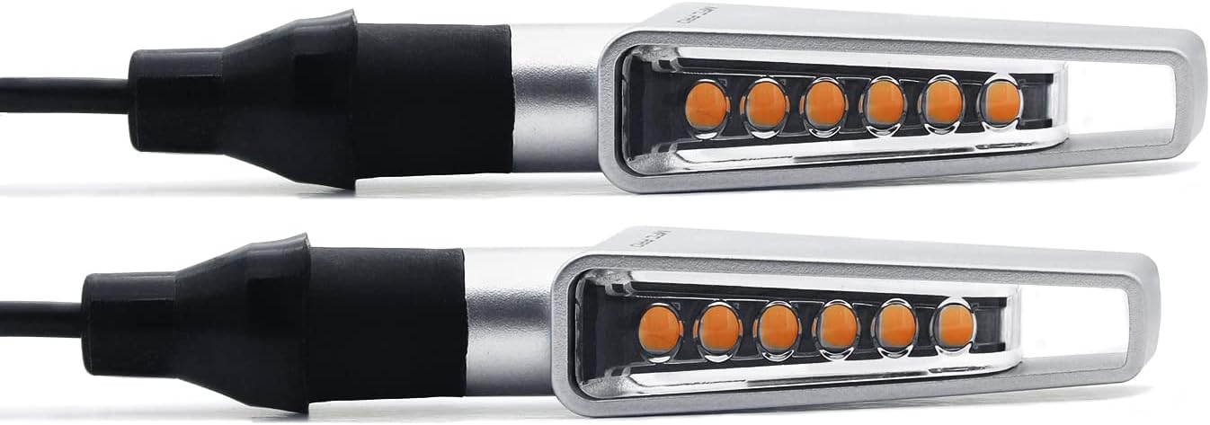 Universal Mini LED Motorcycle Indicators Turn Signal Lights for YAMAHA FZ8 MT07 FZ6 FZ07 XSR900 VMAX (Space Grey 4pcs)