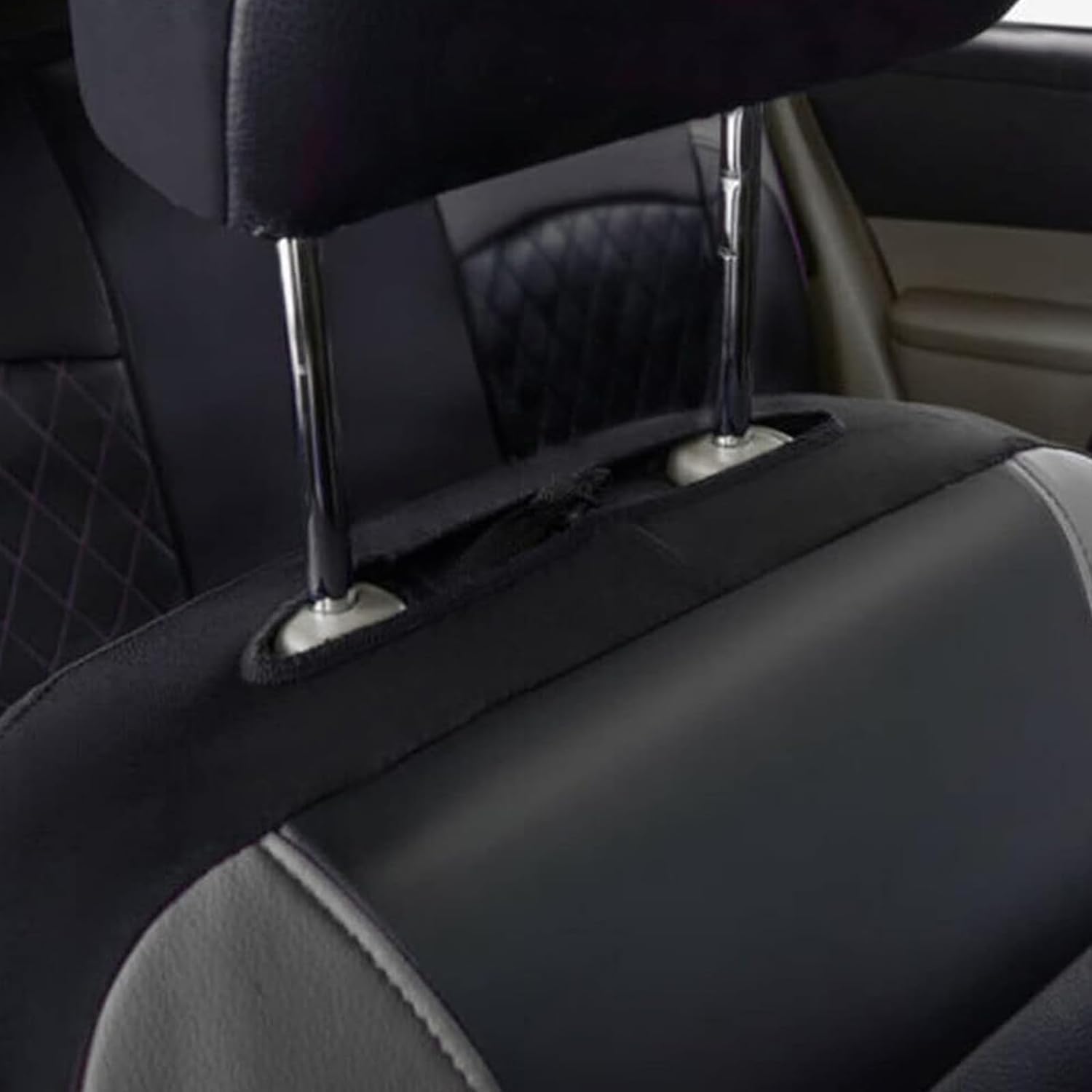 Coprisedili Per Jeep Avenger 2023-2025 - 2 Pezzi, Tessuto Antipiega, Compatibile Con Airbag, Colore Grigio