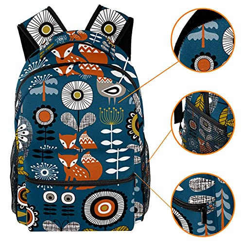 Sac à dos durable fleurs et papillon pour le collège et les sorties décontractées