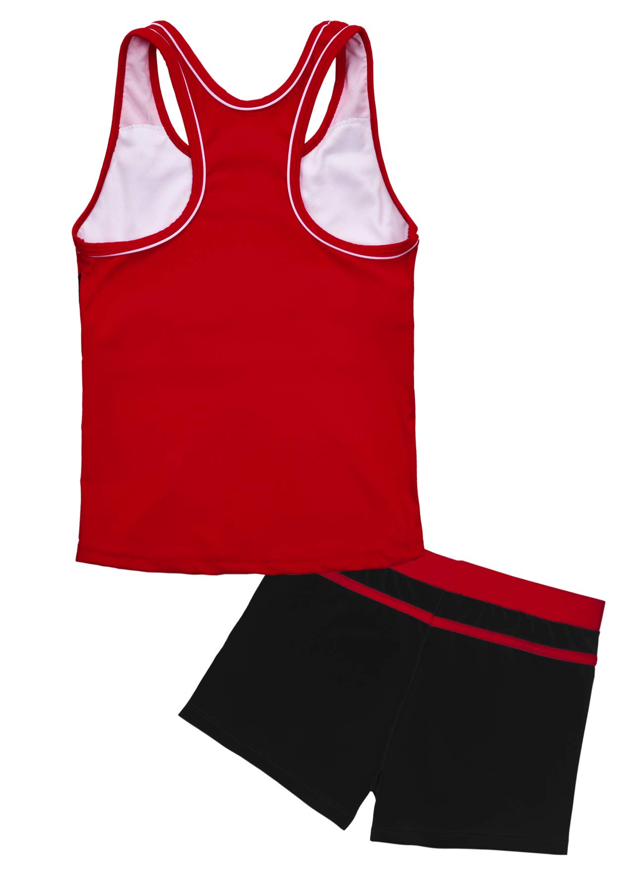 Uhnice Girls Swimsuit Two Piece Tankini Swimwear with Boyshort