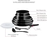 Tefal Ingenio L1599902 10-Piece Cookware Set, Frying Pans, Pans and Lids, Handle, Non-Induction, Non-Stick Coating, Stackable, Dishwasher Safe, Made in France, Easy On - 2