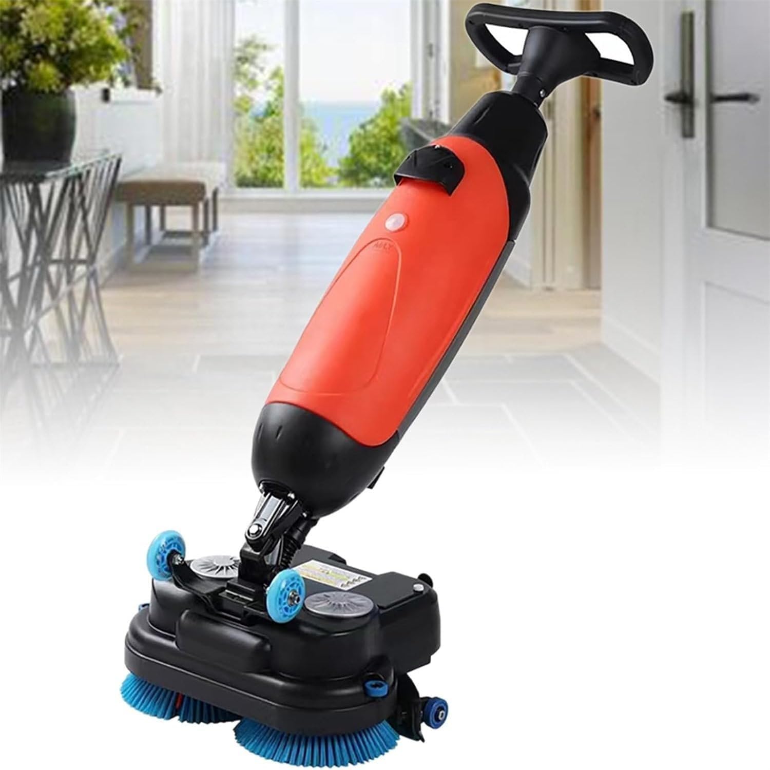Piccola macchina per la pulizia del pavimento di spinta, mini lavasciuga del pavimento di livello professionale, durata della batteria di 90-120 min per ufficio e piccolo uso commerciale