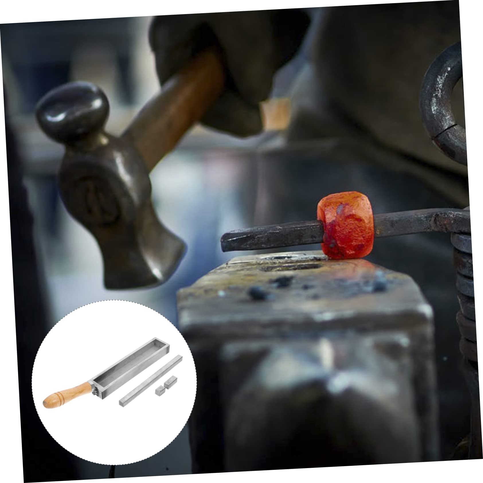 HOMSFOU Molde de Fundición de Hierro Herramienta Cómoda Ranura Grande para Fundir para Lingotes de Plata y Oro para Fundición y Bricolaje