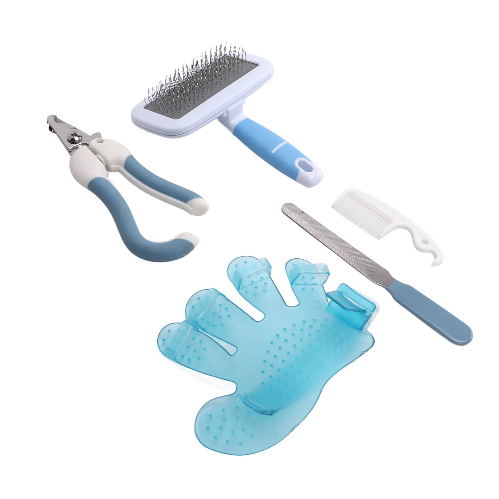 Jinyi Kit per la toelettatura dei Conigli, Pulizia Profonda Comodo Set per la toelettatura dei Piccoli Animali umanizzato Veloce per Piccoli Animali(Piccolo Blu)