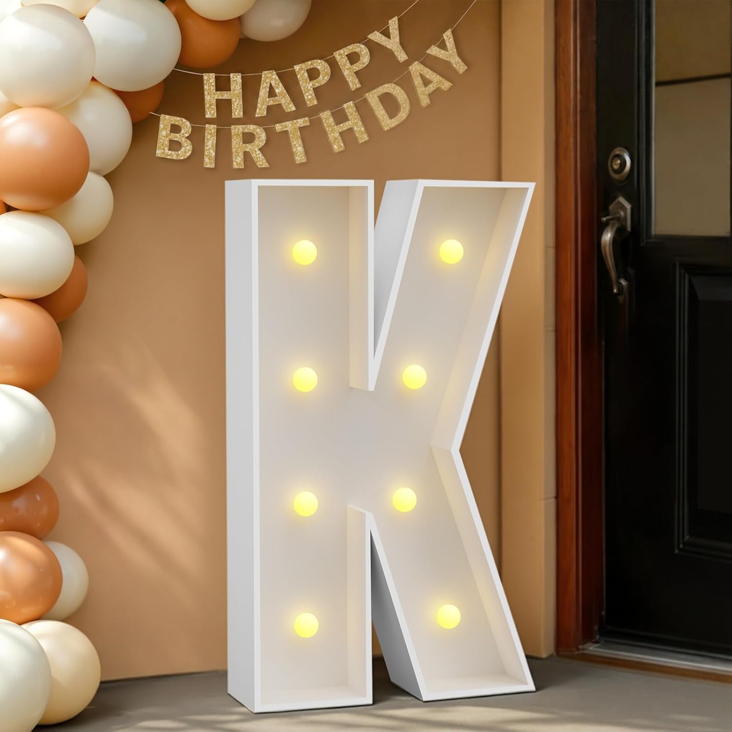 imprsv 3FT Marquee Letters, Mosaic Light Up Letters for Birthday Baby Shower Wedding Engagement Party Backdrop Decor, Large Marquee K for Party Decorations