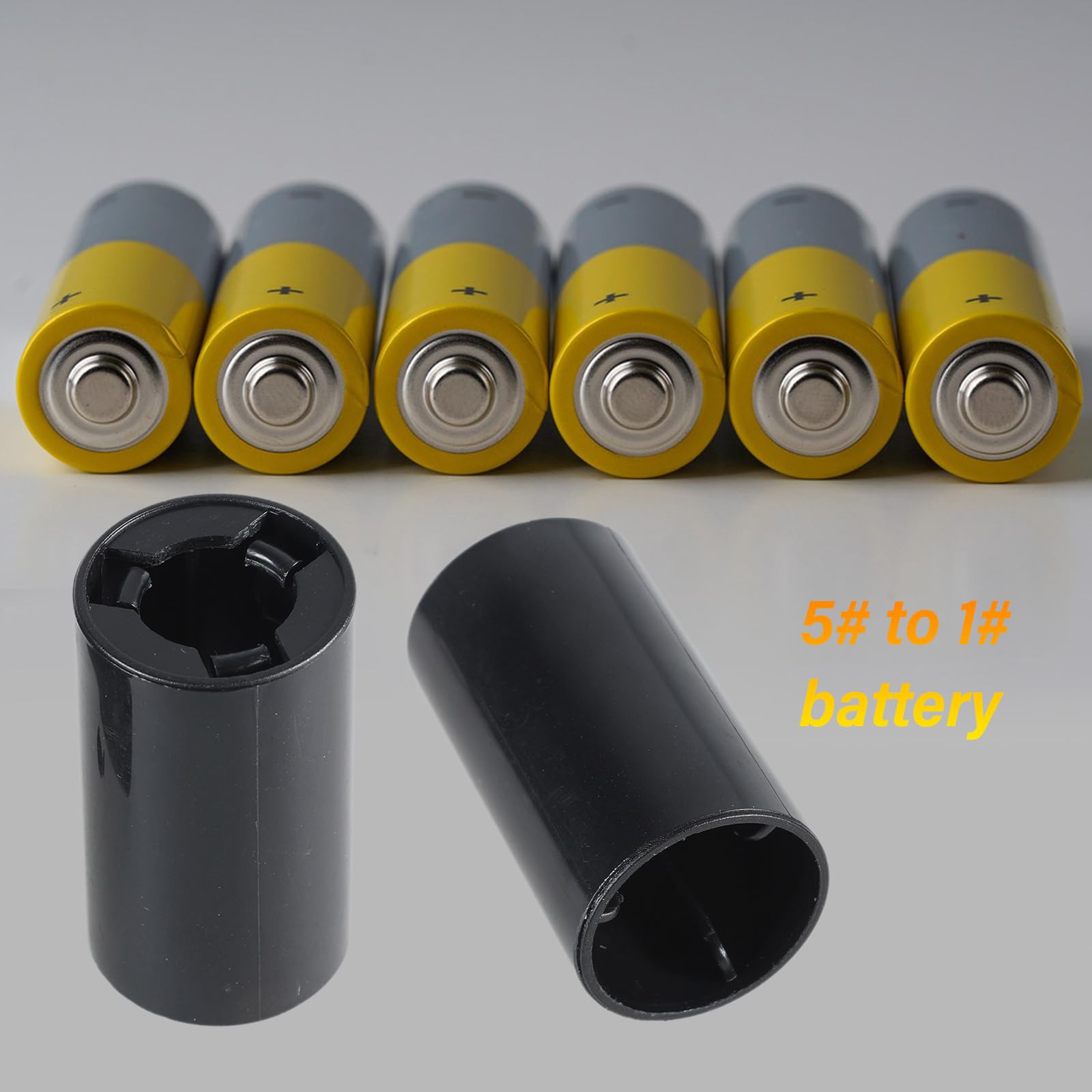 5 adaptadores de batería AA a C fáciles de usar, adaptador de batería esencial de tamaño C para convertidores de entusiastas de juguetes y gadgets