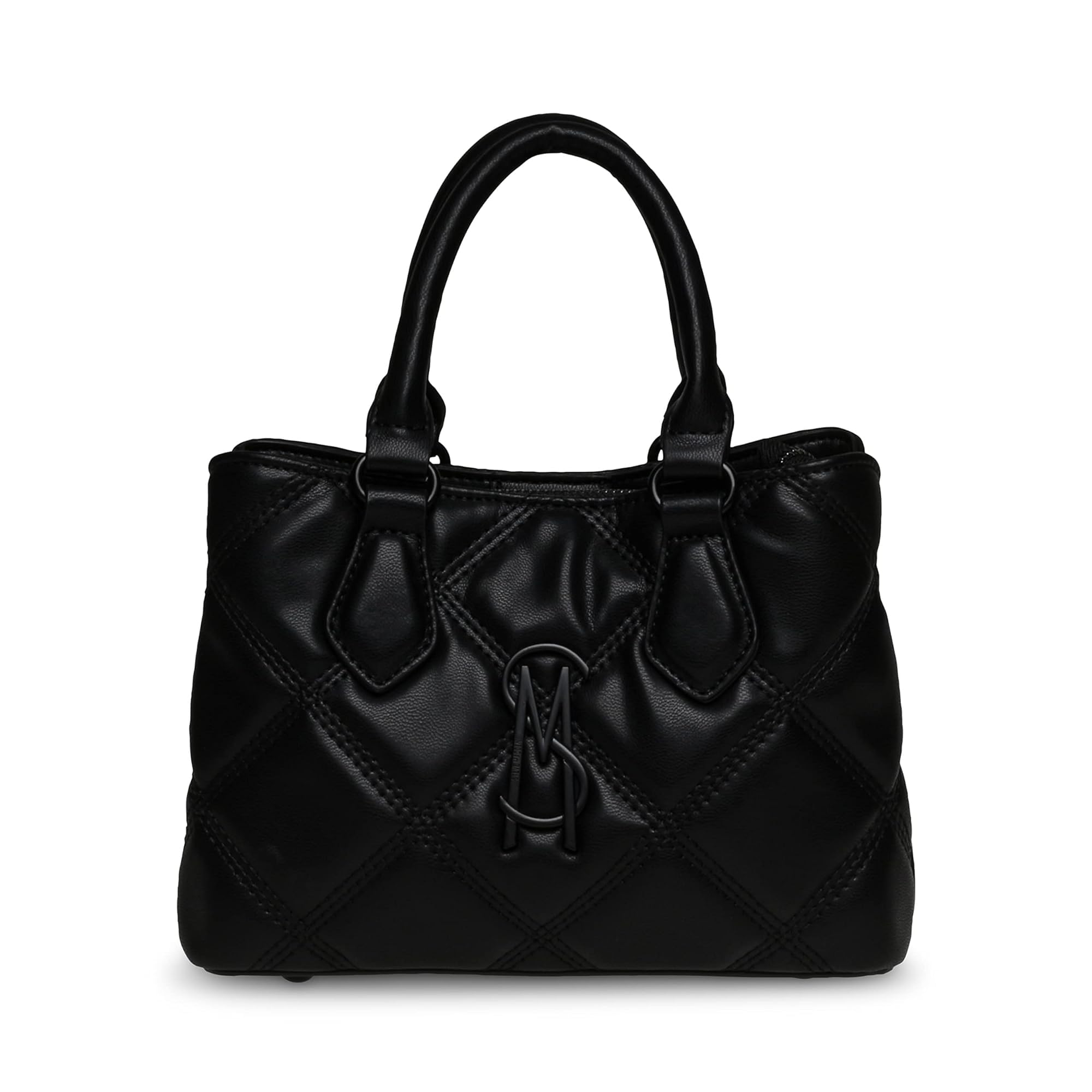 Steve Madden Women's Mickey Quilted Satchel, Black, One Size