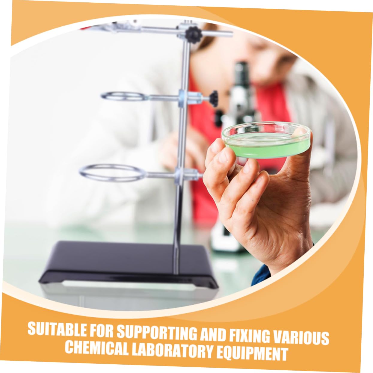 Lab Ring Stand Chemistry Beaker Clamp Iron Platform Test Tube Holder Random Color