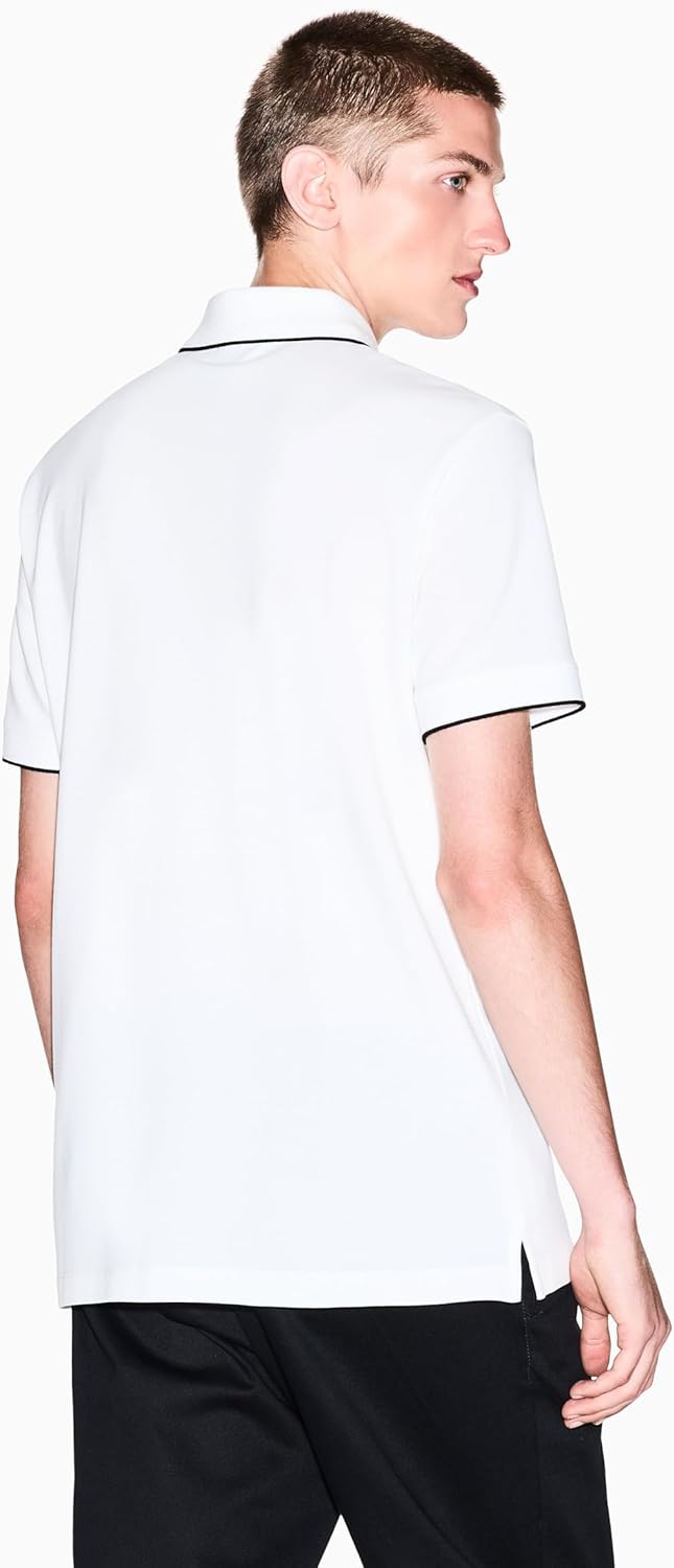 Armani Exchange Mens Slim Fit Cotton Logo Paquet Polo - Image 5