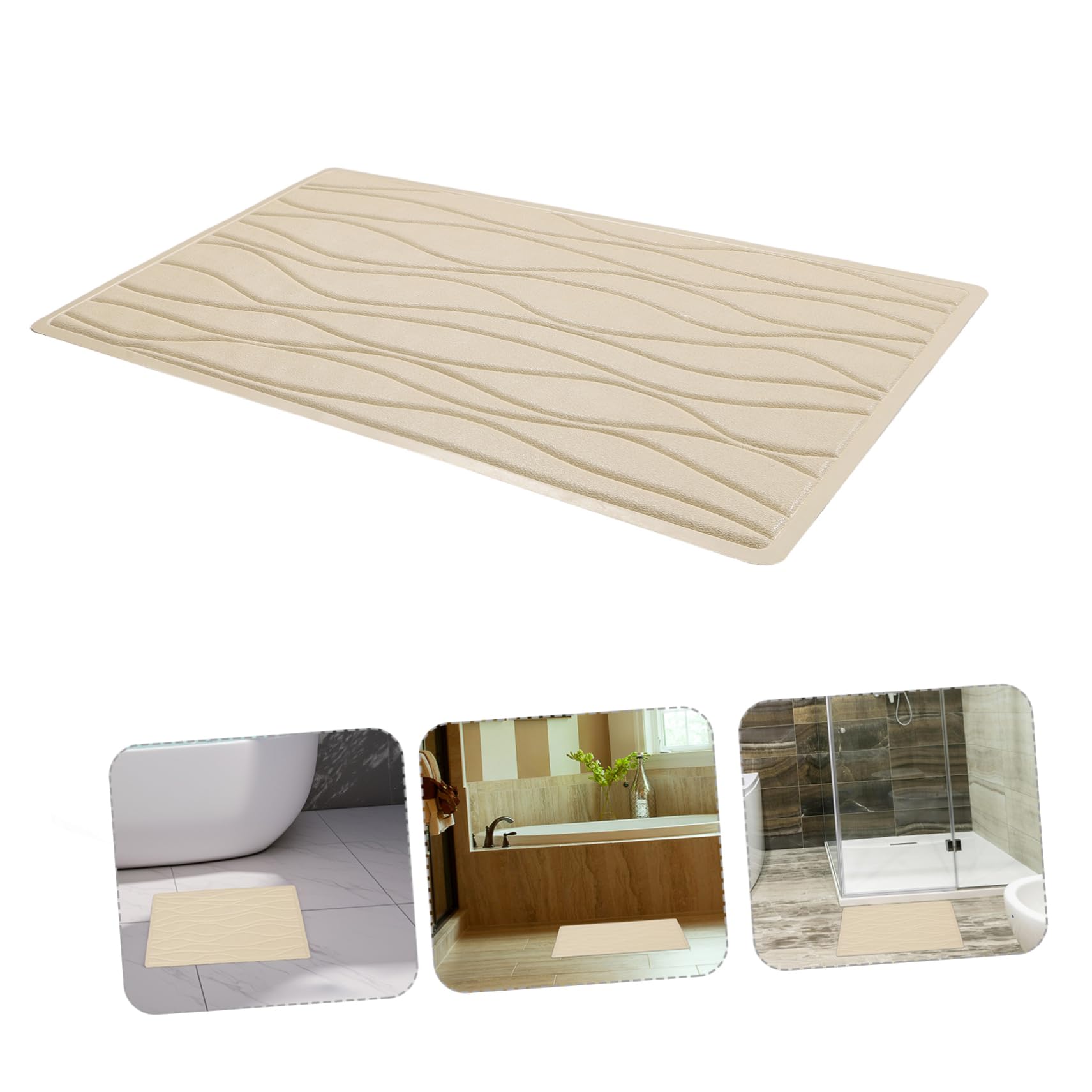 Healvian Alfombra de Baño Antideslizante con Ventosa Alfombra de Goma para Bañera para Suelo de Baño Alfombrilla de Ducha Color