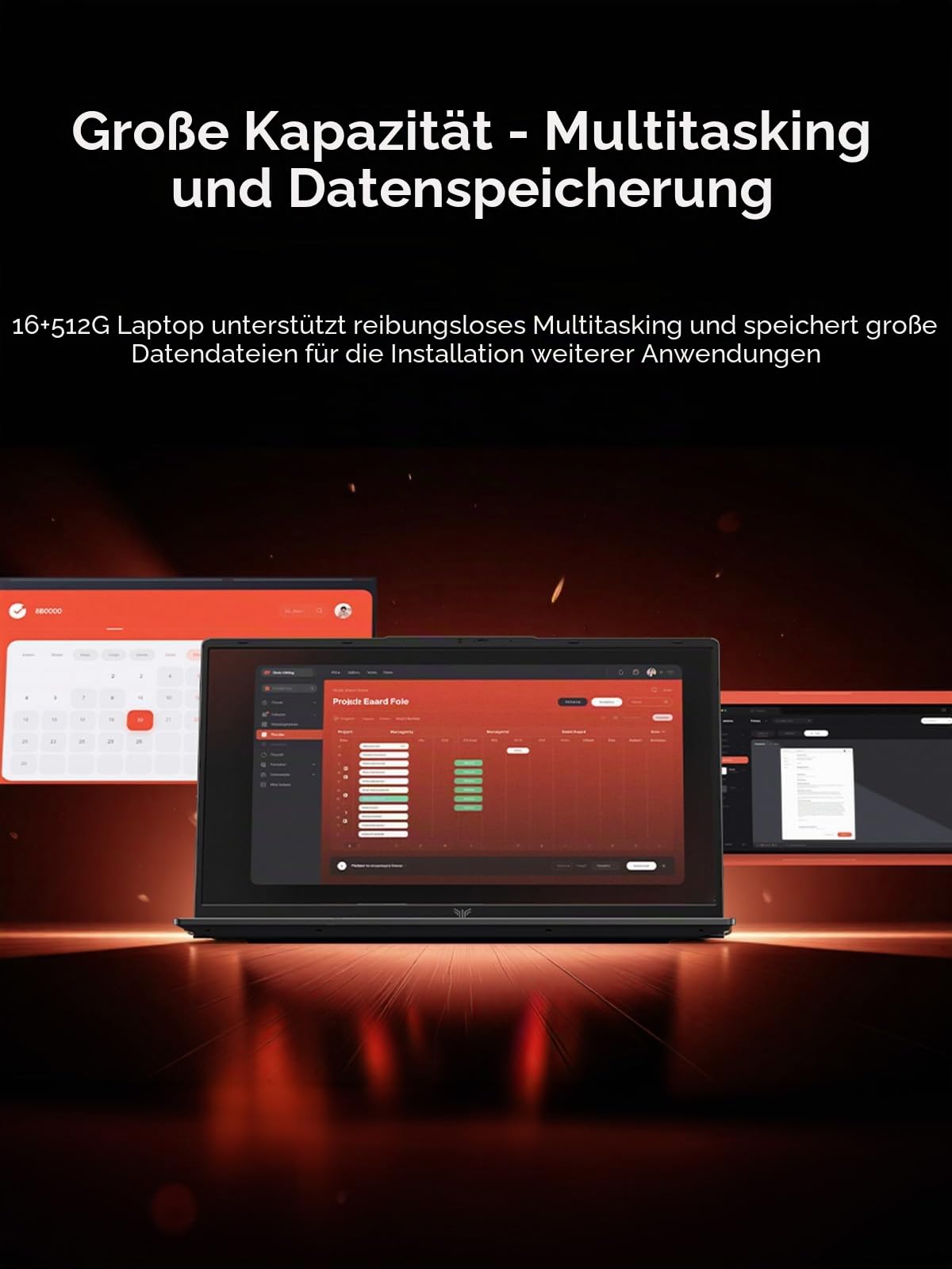 Laptop – 16-Zoll-FHD-Display-Laptop mit Ryzen 7 7730U Prozessor (bis zu 4,5 GHz), 16 GB DDR4-RAM (2 Module), 512 GB SSD-Notebook mit hintergrundbeleuchteter Tastatur, unterstützt Wi-Fi 6 | Tivique Laptop 1920 x 1200 FHD, WiFi 6, 180° faltbar, Webcam 1MP,