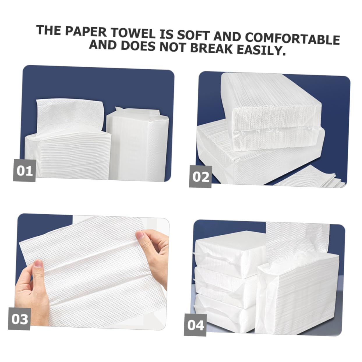 VALICLUD Salviette Asciugamani di Carta Multifunzione, Carta Spessa e Assorbente, 5 Borse da 120 Fogli, Ricarica per Dispenser Cucina e Ristoranti, Toilet Paper