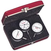 Starrett Dial Indicator Set .025", .125", 1.00" Range .001" Graduation