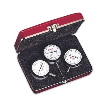 Starrett Dial Indicator Set .025", .125", 1.00" Range .001" Graduation