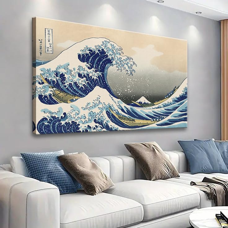 OKEXCKK The Great Wave off Kanagawa Canvas