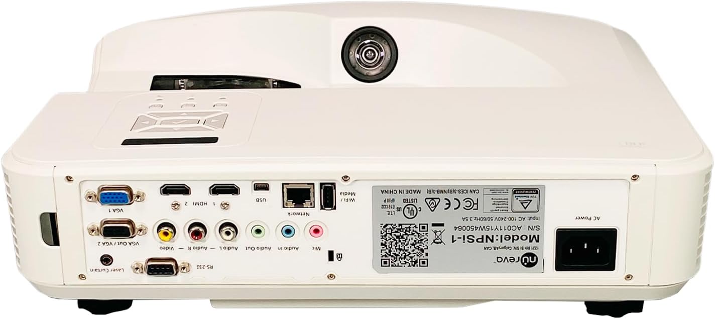 Nureva NPSi-1 Projector rear panel with various input and output ports