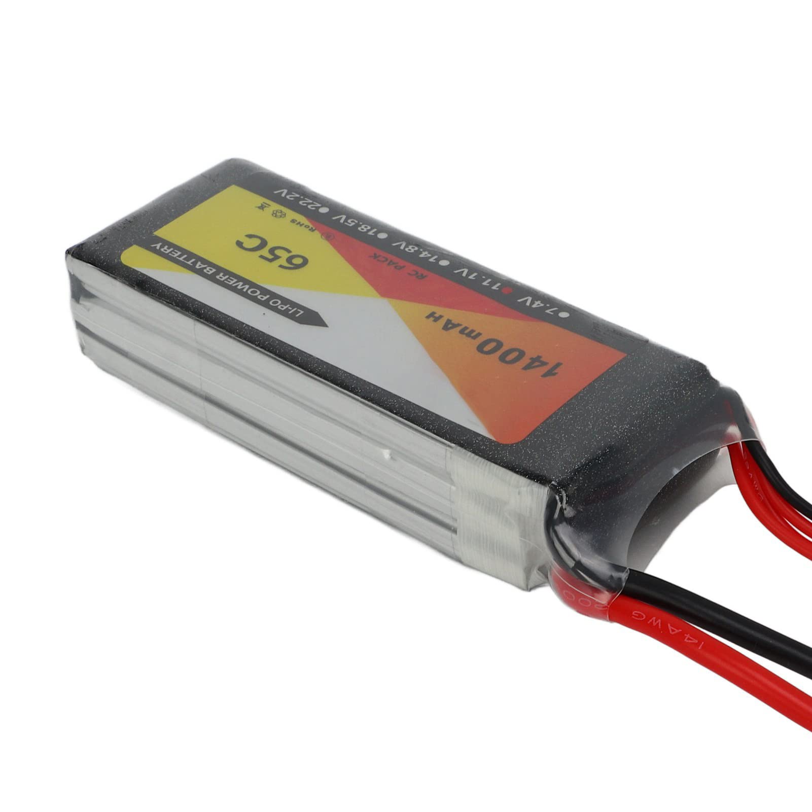 Batería Lipo 3S 11.1V 1400mAh 65C Alta Descarga para RC Drone Quadcopter con Enchufe XT60, Energía Estable y Duradera, para Modelos de Hobby de Carreras