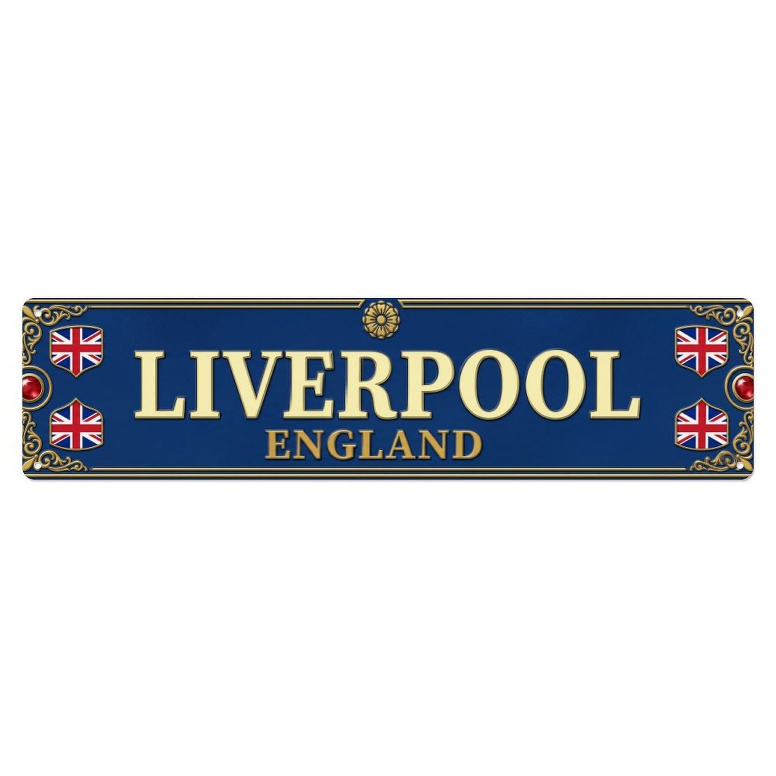 Retro Liverpool England Metal Tin Sign