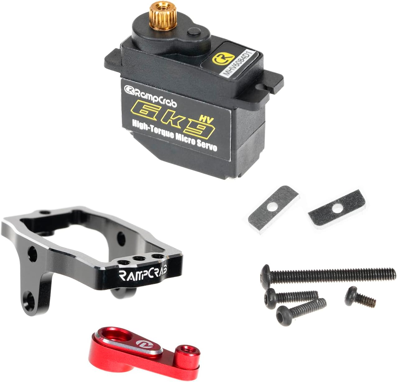 RampCrab 6kg RC Steering Servo with Servo Mount Bracket and