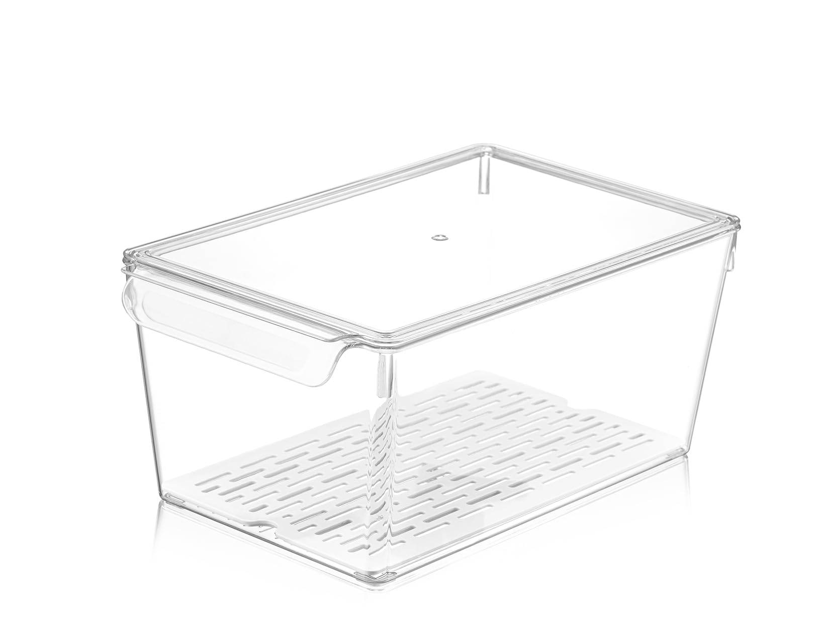 Organisateur en polystyrène transparent H&H avec couvercle pour rangement de bureau et maison