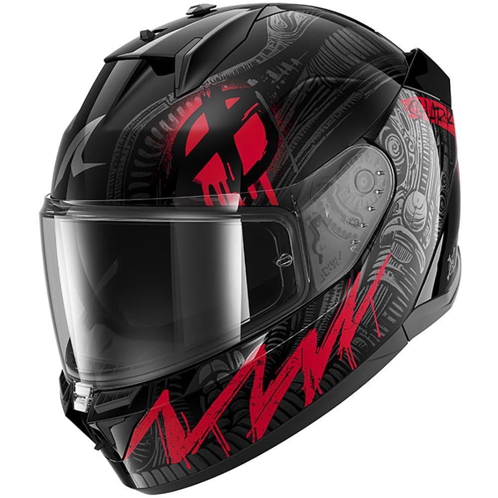 SHARK, Casco Moto Integrale D-SKWAL 3 SHIEVER Black Anthracite Red KAR, XS