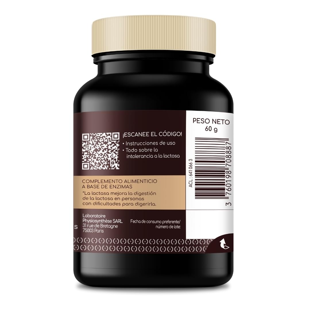 LACTOLERANCE ULTRA Lactasa 20.000 FCC, Lipasa 500 UI, 200 Pastillas | Doble acción sobre lactosa y grasas. Efecto inmediato. Enzimas digestivas. Formato ahorro. Sin sabor. Fabricado en Francia.