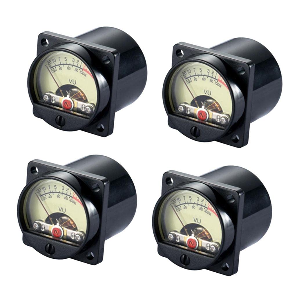 Lyla 4 Pcs Vintage Analog VU Meter Audio Level Amp with Back Light High Precision-image-25