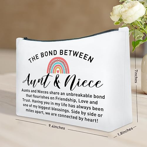 Miniatura 2 de UDNADKEX Regalo para sobrina, tía, tía, Navidad, regalo de cumpleaños para tía sobrina, regalo de graduación para sobrina, bolsa de maquillaje, el